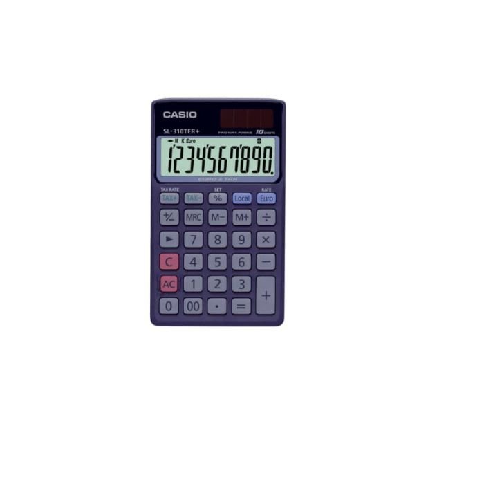 Calcolatrice scientifica CASIO tascabile 10 cifre - solare e batteria Blu  Scuro - SL-310TER+ a soli 12.94 € su