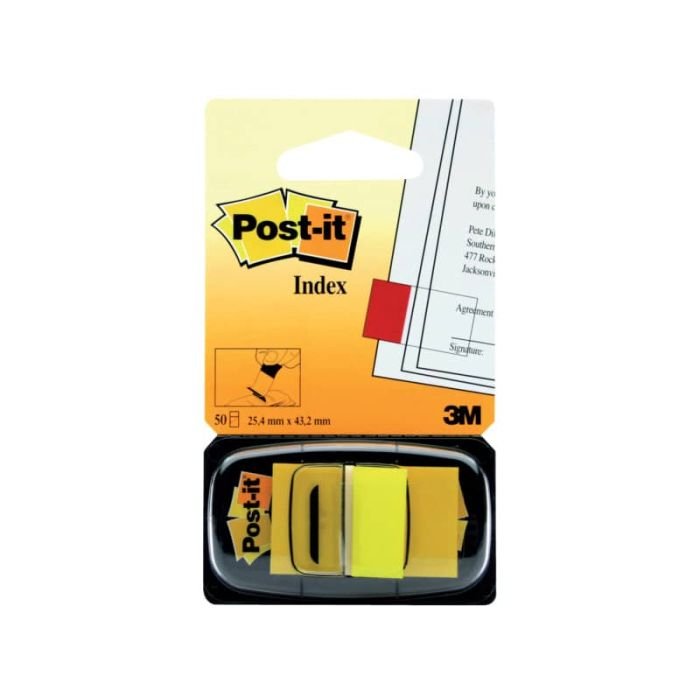 Segnapagina removibili Post-it Index Medium con dispenser giallo 50  segnapagina - 680-5 a soli 3.62 € su
