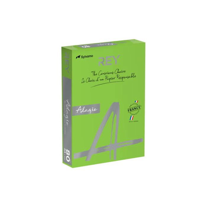Carta colorata A4 International Paper Rey Adagio 80 g/m² verde intenso -  Risma da 500 fogli - ADAGI080X650 a soli 13.01 € su