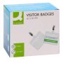 Portabadge Q-Connect plastica 90x60 mm con clip Visitor badge apertura superiore - conf. da 25 - KF01560