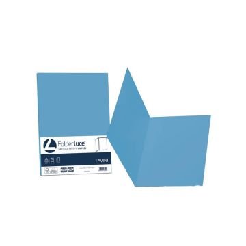 Cartellina semplice FAVINI FOLDER S cartoncino Simplex Luce&Acqua 200 g/m² 25x34cm azzurro 55 conf.50 - A50G664