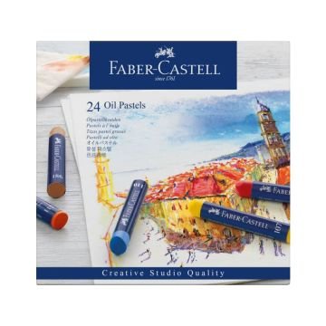 Pastelli a olio Faber-Castell Oil Pastels Creative Studio assortiti astuccio di cartone da 24 - 127024