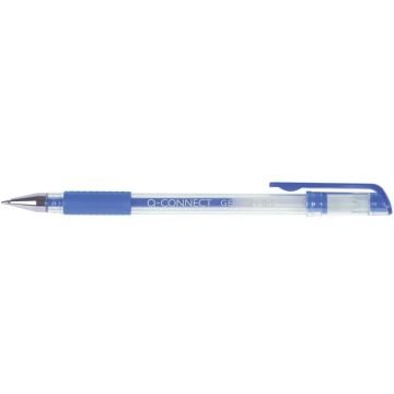 Penna a sfera inchiostro gel Q-Connect con cappuccio tratto 0,35 mm blu conf. da 10 - KF21717
