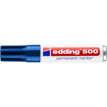 Marcatore permanente edding 500 punta scalpello 2-7 mm blu 4-500003