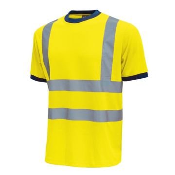 T-shirt alta visibilitA' Mist - taglia M - giallo fluo - U-Power - conf. 3 pezzi