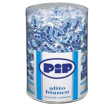 Caramelle confettate Pip - alito bianco - barattolo 800 pezzi