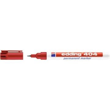 Marcatore permanente edding 404 punta conica 0,75 mm rosso 4-404002