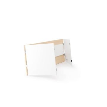 Scrivania pieghevole LineKit Speedy 150x70xH.73,5 cm piano rovere - struttura bianca - S0320YRO