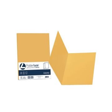 Cartellina semplice FAVINI FOLDER S cartoncino Simplex Luce&Acqua 200 g/m² 25x34cm giallo oro 52 conf.50 - A50H664