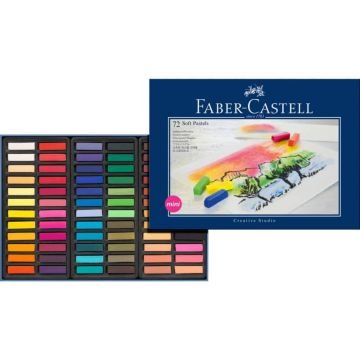 Crete morbide Faber-Castell Soft Pastels Creative Studio mini assortiti astuccio di cartone da 72 - 128272