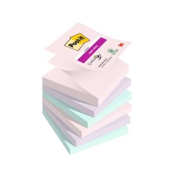 Ricariche di foglietti Post-it® Super Sticky Z-Notes Soulful - conf. 6 blocchetti da 90 ff Post-it® 76x76 mm -