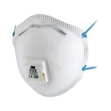 Respiratore monouso a conchiglia 3M Comfort FFP2 con valvola Conf. 10 pezzi - 8322