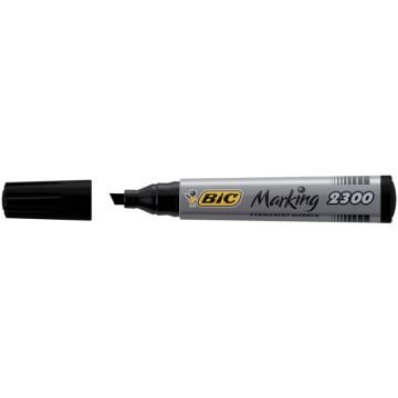 Marcatore permanente BIC Marking 2300 punta scalpello 3,7-5,5 mm nero 8209263