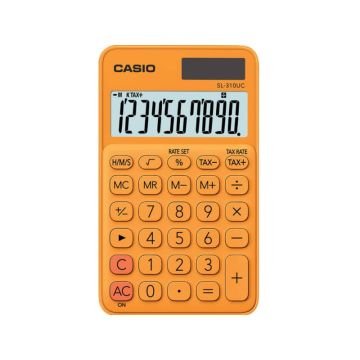 Calcolatrice scientifica CASIO tascabile 10 cifre - solare e batteria Arancio - SL-310UC-RG