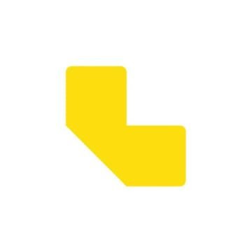 Sticker per pavimenti a L - 10x5 cm - Tarifold giallo conf. 10 pz - B197204