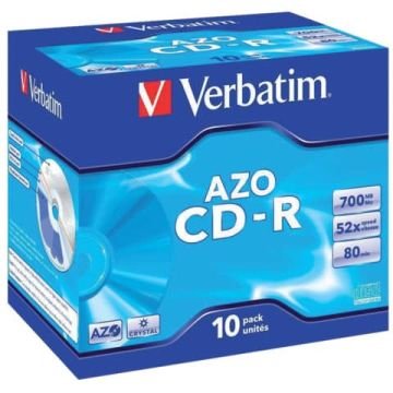 CD-R AZO Verbatim 52x 700 MB Conf. 10 pezzi - 43327