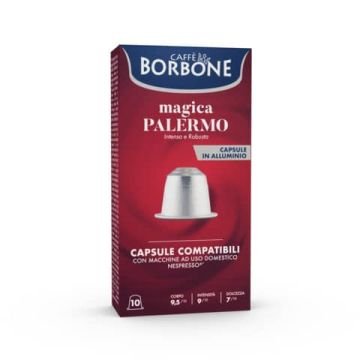 Capsule compatibili Respresso alluminio 100 pz Caffe Borbone qualità Rossa REBMAGPALERMO10X10N