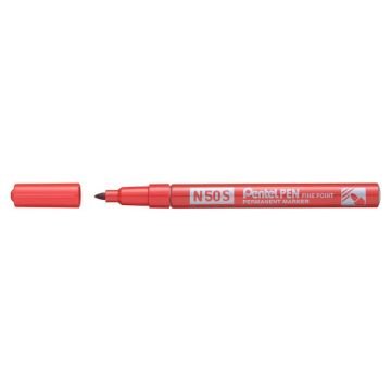 Marcatore permanente Pentel Pen N50S punta conica 3.8 mm rosso N50S-B