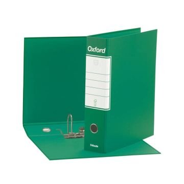 Registratore con custodia Esselte G83 Oxford commerciale 29,5x32 cm - dorso 8 cm verde - 390783180