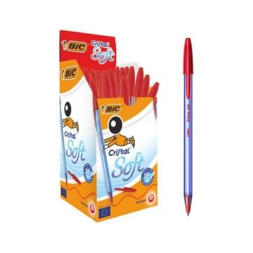 Bic Cf50Penne Cristal Soft Pmed Rosso 1.2mm