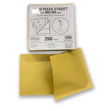 Pizza Street in carta paglia Pigna Envelopes Kami 80gr + 9gr PE - 18x18 cm Conf. 250 pz - 0250026