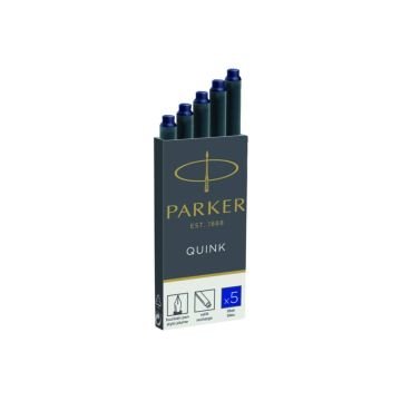 Cartucce inchiostro per stilografica Parker Quink blu confezione da 5 - 1950384