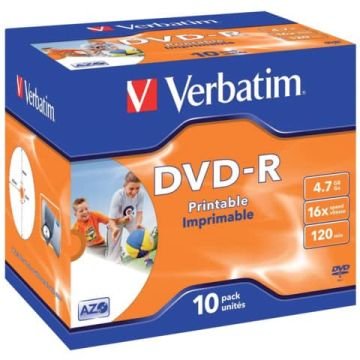 DVD-R Verbatim standard jewelcase 4.7 GB - Velocità 16x conf. da 10 - 43521