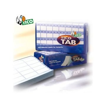 Etichette bianche a modulo continuo TICO Tab 2 corsie 89x36,2 mm 500 fogli - TAB2-0893