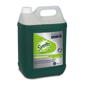 Detergente per stoviglie Svelto Più Limone Professionale - verde - tanica 5 litri - 7522663