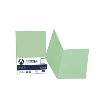 Cartellina semplice Favini FOLDER S cartoncino Simplex Luce&Acqua 200 g/m² 25x34cm verde 09 conf.50 - A50P664