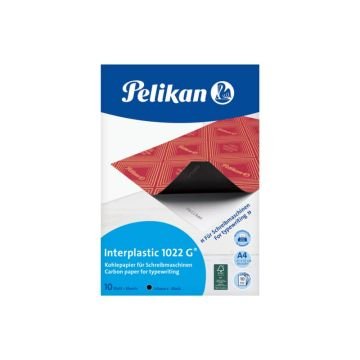 Carta carbone Pelikan Interplastic 1022G nero confezione 10 fogli - 401026