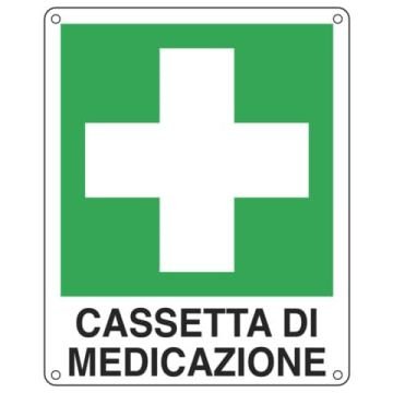 Cartello d'emergenza 16x21 cm Cartelli Segnalatori ''Cassetta di medicazione'' E20113W