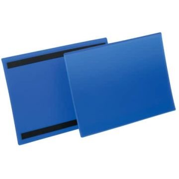 Tasche per identificazione Durable con bande magnetiche blu f.to esterno mm. 311x225- inserto A4 orizz. cf 50- 174507