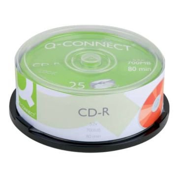 CD-R Q-Connect Cake 25 700 MB 80 min 52x conf. da 25 pezzi - KF00420