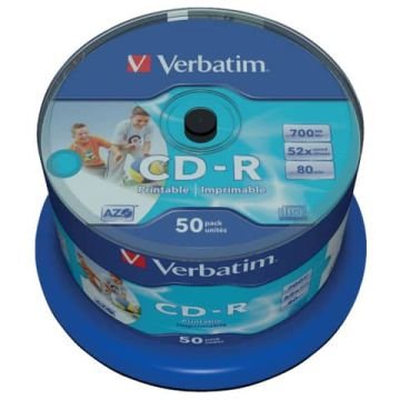CD-R AZO Verbatim 52x 700 MB in confezione da 50 cd - 43438