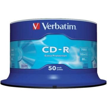 CD-R Extra Protection Verbatim 700 MB in confezione da 50 cd-r - 43351