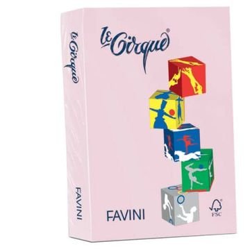 Carta colorata Favini Le Cirque A3 80 g/m² colori tenuti Rosa 108 - risma da 500 fogli - A71S353