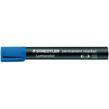 Marcatore punta a scalpello Staedtler Lumocolor permanent marker 350 2-5 mm blu - 350-3