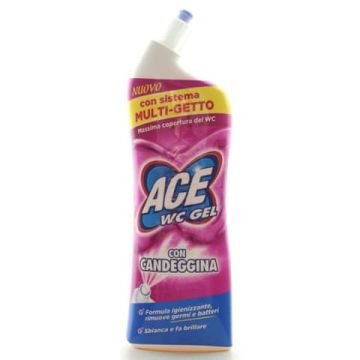 Detergente per WC liquido multigetto in gel - 700 ml Ace candeggina profumata 05-0458
