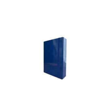 Portaprogetti in cartone con elastico piatto Euro-Cart Iris dorso 8 cm blu - formato A4 - CPRIO08ELPBL IRIS