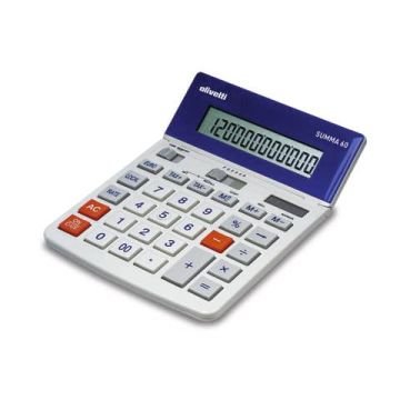 Calcolatrice da tavolo OLIVETTI Summa 60 con display LCD a 12 cifre bianco B9320 000