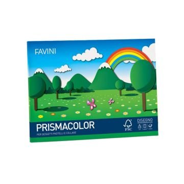 Album da disegno FAVINI PRISMACOLOR in cartoncino monoruvido 5 colori assortiti 128 g/m² 24x33cm - A12X244