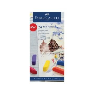 Crete morbide Faber-Castell Soft Pastels Creative Studio mini assortiti astuccio di cartone da 24 - 128224