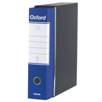 Registratore con custodia Esselte G83 Oxford commerciale 29,5x32 cm - dorso 8 cm blu - 390783050