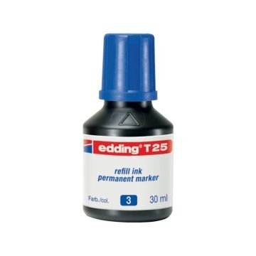 Inchiostro permanente per ricarica edding T 25 blu - 30 ml 4-T25003