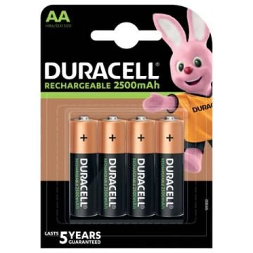 Batterie ricaricabili Duracell Precaricata Stilo 2400 mAh AA conf. da 4 - DU75