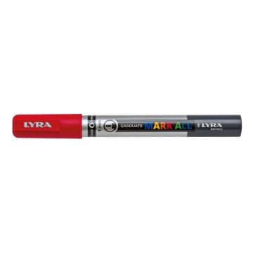 Marcatore a tempera LYRA Graduate Mark All punta tonda 1 mm rosso L6810018