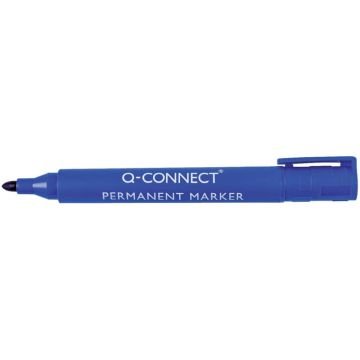 Marcatore permanente Q-Connect punta tonda 2-3 mm blu KF26046