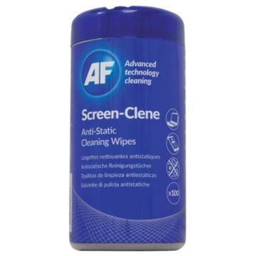 Salviette detergenti AF International SCR100T Screen-Clene Barattolo da 100 salviette - ASCR100T