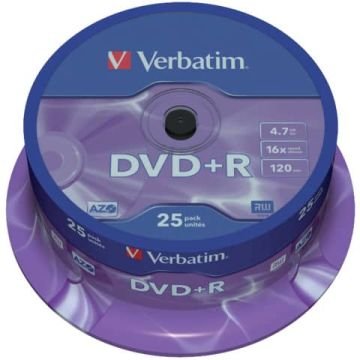 DVD+R Verbatim 16x 4.7 GB Conf. 25 pezzi - 43500